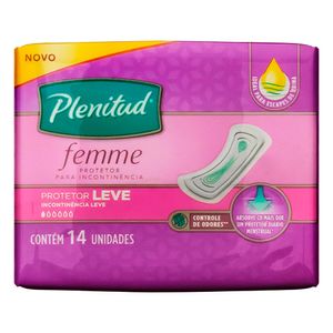 Protetor Diário sem Abas para Incontinência Urinária Plenitud Femme Pacote com 14 Unidades