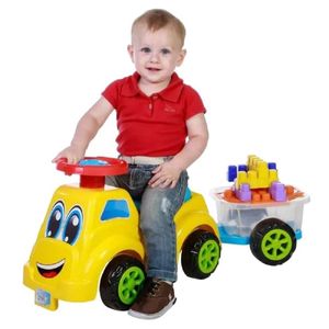 Carrinho Baby Ride Com Trailer Amarelo 3060 Maral
