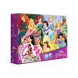 Quebra Cabeça Grandão 48 Peças Princesas Disney Toyster 002405