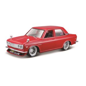 Miniatura Carro 1971 Datsun 510 1/24 Kit De Montar Assembly Line Vermelho Maisto 39308