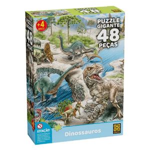 Quebra Cabeça 48 Peças Gigante Dinossauros Grow 04277