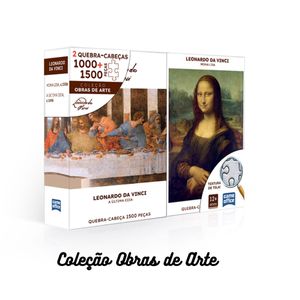 Quebra Cabeça 1000 E 1500 Peças Monalisa E Santa Ceia Toyster 002936