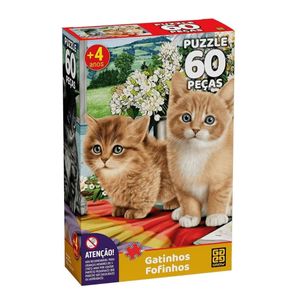 Quebra Cabeça 60 Peças Gatinhos Fofinhos Grow 04074