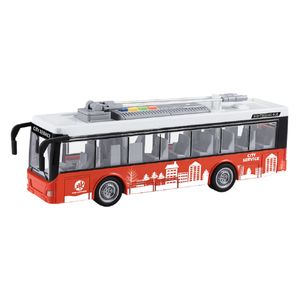 Ônibus Com Fricção Luz E Som Vermelho E Branco Dm Brasil Dmt6165
