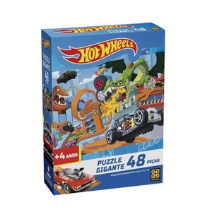 Quebra Cabeça 48 Peças Gigante Hot Wheels Grow 04422