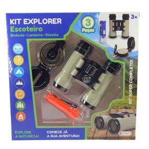 Kit Explorer Escoteiro com Lanterna Vermelha Shiny Toys 001358