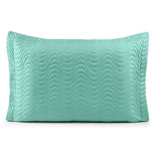 Porta Travesseiro Avulso 70cm x 50cm Com Debrum 1 Peça Laura Matelado  Toque 200 Fios 100% Poliéster - Verde Tiffany