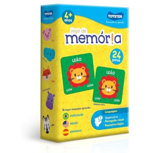 Jogo Da Memória Português, Inglês E Espanhol Toyster 002566