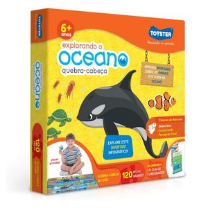 Quebra Cabeça Grandão 120 Peças Explorando O Oceano Toyster 002666