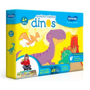 Quebra Cabeça Grandão Dinos 48 Peças Toyster 002217