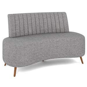 Sofá 2 Lugares para Sala Living 160cm Pés Palito Tamar K04 Linho Cinza - Mpozenato