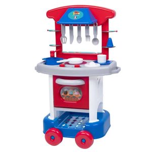 Conjunto De Cozinha Infantil Play Time Azul E Vermelho Cotiplas 2421