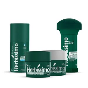 Kit Herbissimo H1 - c/ 4 unidades Desodorante Creme Antitranspirante Tradicional Herbissimo 55G