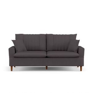 Sofá 3 Lugares 180Cm Com Almofadas Veras D05 Suede Cinza - Mpozenato