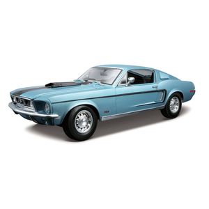 Miniatura Carro 1968 Ford Mustang Gt Cobra Jet 1/18 Special Edition Azul Maisto 31167