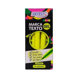 Marca Texto BRW Gel Amaelo 12X1