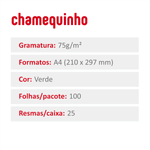 papel-chamequinho-a4-verde-100f