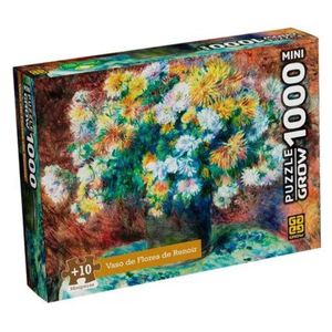 Quebra Cabeça 1000 Peças Mini Vaso de Flores Renoir Grow 04609