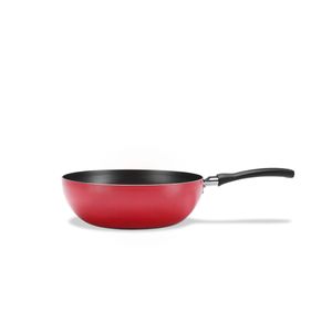 Wok Brinox vermelha antiaderente pro-flon - 24 cm 2,3 L linha Garlic