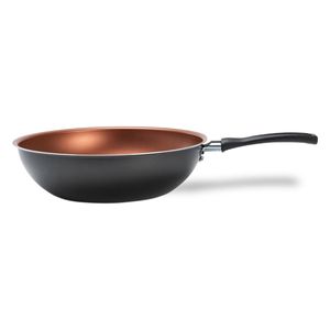 Wok 26 cm 3 L Revestimento Pro-flon Antiaderente Cor Cinza Range Linha Topázio Brinox