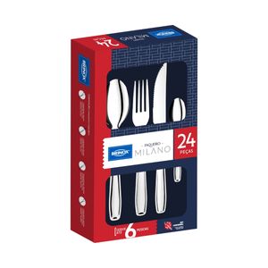 Faqueiro de Inox 24 Peças Linha Milano Brinox