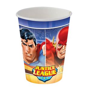 Copo Papel 200 ML 8 Unidades - Liga da Justiça - Festcolor