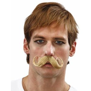 Bigode Loiro Grande Adulto Acessório Divertido para Fantasias