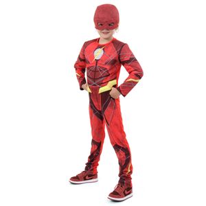 Fantasia Flash Infantil Luxo - Liga da Justiça