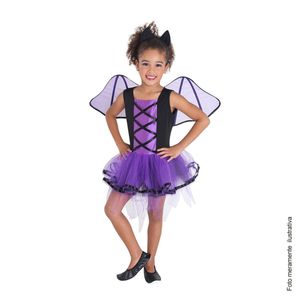 Fantasia Bruxa Morcego Infantil - Halloween