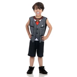 Fantasia Vampiro James Infantil - Siper Pop - Halloween