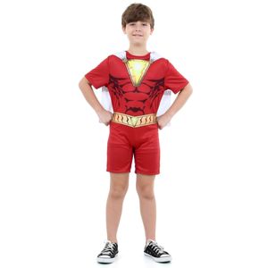 Fantasia Shazam Curto Infantil - Shazam