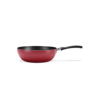 Wok Brinox vermelha antiaderente pro-flon - 28 cm 4,1 L linha Garlic