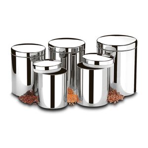 Conjunto De Potes Porta Mantimentos Com Tampa Brinox Suprema 5 Peças Inox