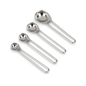 Conjunto medidor colher Brinox 4 peças - inox - para receitas que precisam exatidão
