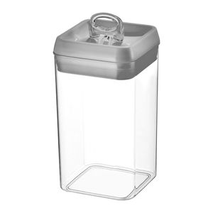 Pote Hermético 2,3 L Plástico Modular Cor Cinza Frio Linha Flip/Coza