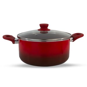 Caçarola com Tampa Brinox Antiaderente Ceramic Life Ø24CM 4,55L Easy Cor Vermelho