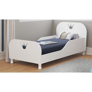 Cama Infantil para colchão 70 x 150 cm 100% MDF Rei/Rainha Multimóveis Branca