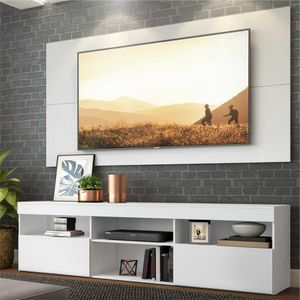 Rack com Painel p/ TV até 65" Flórida Multimóveis Branco