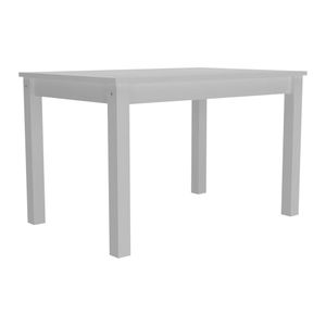 Mesa de Jantar Madeira Maciça/MDP 120cm Lívia Multimóveis CR5093 Branca