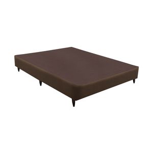 Base Sommier Linho Marrom Casal (138x188x30) - Revestida em Linho - Ortobom