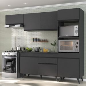 Armário de Cozinha Compacta 4 peças MP3690.895 Veneza Preto