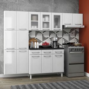 Cozinha de Aço Compacta 3 Peças Rose Multimóveis CR6101 Branco