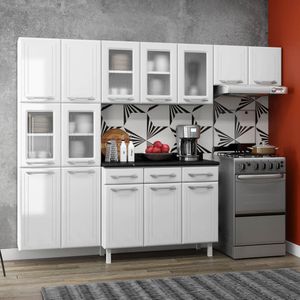 Cozinha de Aço Compacta 3 Peças Rose Multimóveis CR6103 Branco