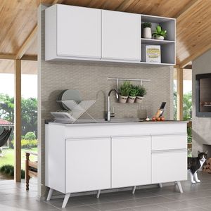 Armário de Cozinha Compacta Veneza Multimóveis MP2142.891 Branco