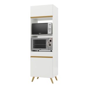 Paneleiro 2 Portas para Forno e Microondas Veneza Multimóveis Branco