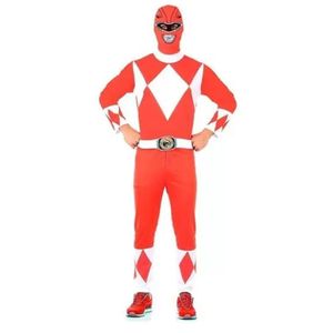 Fantasia Power Rangers Mighty Morphin Vermelho - Adulto