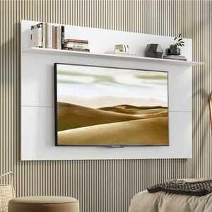 Painel para TV até 65" com Prateleira Amsterdã Plus Multimóveis Branco