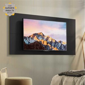 Painel com Suporte para TV até 65" Amsterdã Multimóveis Preto