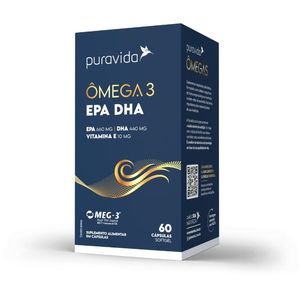 Ômega 3 EPA DHA Puravida 60caps