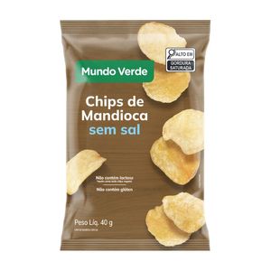 Chips de Mandioca sem Sal Mundo Verde 40g